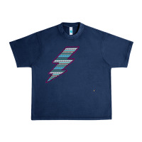 Navy Purple Border Aztec Pattern Lightning Urban Heavy Tee - Bettercallsaul