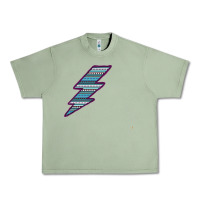 Oil Green Purple Border Aztec Pattern Lightning Urban Heavy Tee - Bettercallsaul