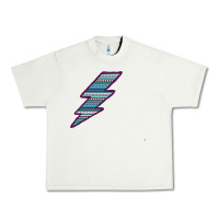 Pistachio Purple Border Aztec Pattern Lightning Urban Heavy Tee - Bettercallsaul