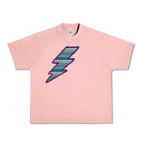 Salmon Purple Border Aztec Pattern Lightning Urban Heavy Tee - Bettercallsaul