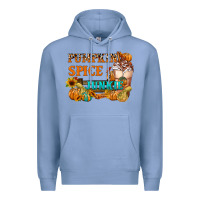 Colony Blue Pumpkin Spice Junkie Premium Hoodie - FaDigitalArtStudio