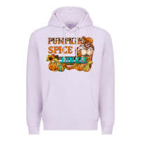 Lilac Pumpkin Spice Junkie Premium Hoodie - FaDigitalArtStudio