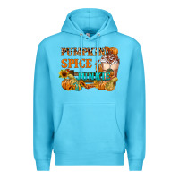 Ocean Blue Pumpkin Spice Junkie Premium Hoodie - FaDigitalArtStudio