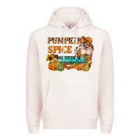 Pale Pink Pumpkin Spice Junkie Premium Hoodie - FaDigitalArtStudio