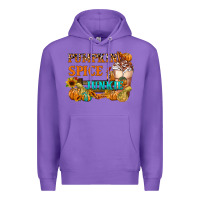 Purple Pumpkin Spice Junkie Premium Hoodie - FaDigitalArtStudio