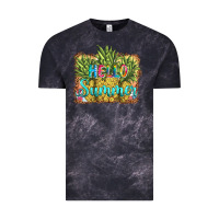 Cloud Black hello summer pineapple Vintage Tee - BarkalooDesign