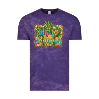 Cloud Purple hello summer pineapple Vintage Tee - BarkalooDesign