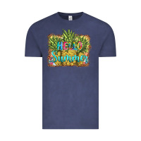 Vintage Denim hello summer pineapple Vintage Tee - BarkalooDesign