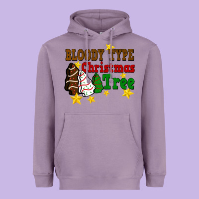 Bloody Type Christmas Tree Heavyweight Hoodie Designed By Fadigitalartstudio