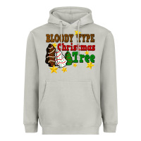 Moon Dust Bloody Type Christmas Tree Heavyweight Hoodie - FaDigitalArtStudio