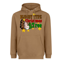 Toasted Coconut Bloody Type Christmas Tree Heavyweight Hoodie - FaDigitalArtStudio