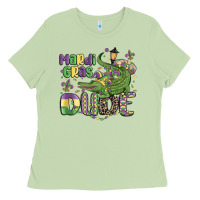 Matcha mardi gras dude alligator Ladies Tee - MaliasSmallBusiness