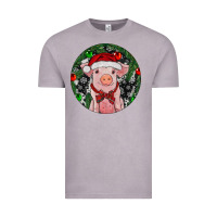 Vintage Zinc Sitting Pig Christmas Vintage Tee - RanaPortraitStore