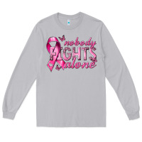 Moon Dust nobody fights alone cancer Long Sleeve Tee - NancyCooperArtShop