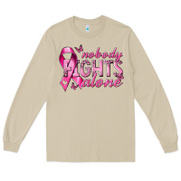 Mushroom nobody fights alone cancer Long Sleeve Tee - NancyCooperArtShop