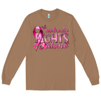 Toasted Coconut nobody fights alone cancer Long Sleeve Tee - NancyCooperArtShop
