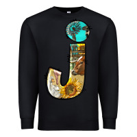 Black farm life alphabet lowercase letters j Premium Sweatshirt - BundleAndBundleShop