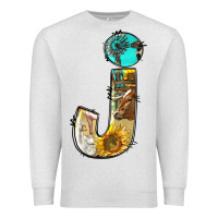 Oatmeal Heather farm life alphabet lowercase letters j Premium Sweatshirt - BundleAndBundleShop