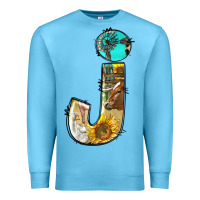 Ocean Blue farm life alphabet lowercase letters j Premium Sweatshirt - BundleAndBundleShop