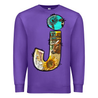 Purple farm life alphabet lowercase letters j Premium Sweatshirt - BundleAndBundleShop