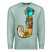 Seafoam farm life alphabet lowercase letters j Premium Sweatshirt - BundleAndBundleShop