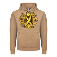 Vintage Coffee Child Cancer Awareness Sunflower Vintage Hoodie - RanaPortraitStore