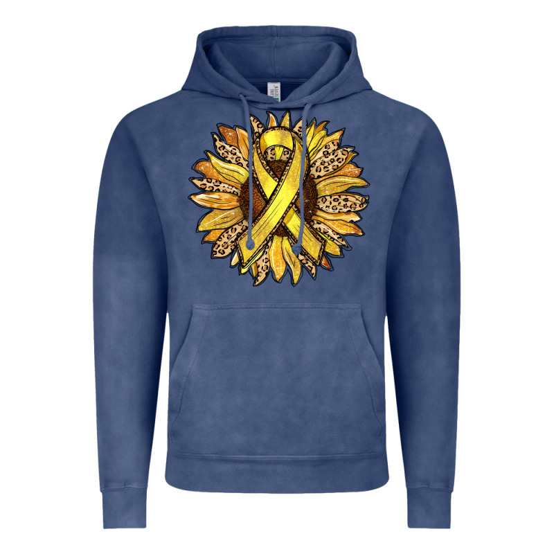 Child Cancer Awareness Sunflower Vintage Hoodie by RanaPortraitStore | Teevron