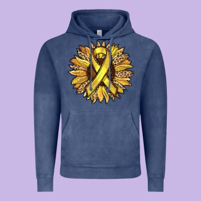 Child Cancer Awareness Sunflower Vintage Hoodie Designed By Ranaportraitstore