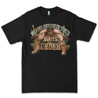 Black whose bed have your boots under cowboy western Premium Tee - NancyCooperArtShop