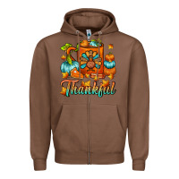 Chestnut Thankful Thanksgiving Coffee Mug Zipper Hoodie - FaDigitalArtStudio
