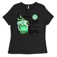 Black even ırısh needs a beer Ladies Tee - MaliasSmallBusiness