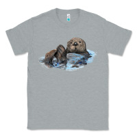 Heather Grey california sea otter Classic Tee - LillyAllenDesigns