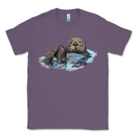 Lavender california sea otter Classic Tee - LillyAllenDesigns