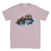 Lilac california sea otter Classic Tee - LillyAllenDesigns