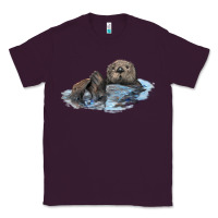 Plum california sea otter Classic Tee - LillyAllenDesigns