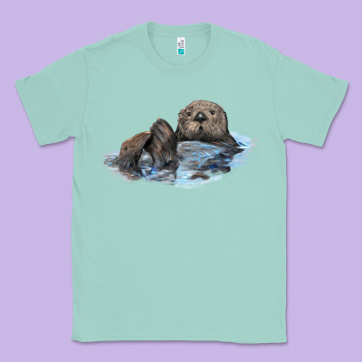 California Sea Otter Classic Tee Designed By Lillyallendesigns