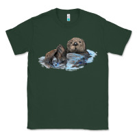 Sports Green california sea otter Classic Tee - LillyAllenDesigns