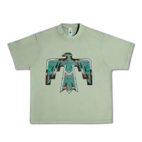 Oil Green Cowhide Aztec Thunderbird Urban Heavy Tee - Bettercallsaul