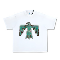 White Cowhide Aztec Thunderbird Urban Heavy Tee - Bettercallsaul