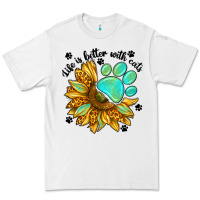 White life is better with cats Premium Tee - NancyCooperArtShop