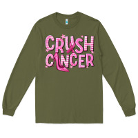 Army Green crush cancer Long Sleeve Tee - NancyCooperArtShop