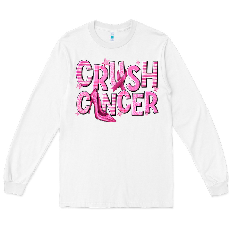 Crush Cancer Long Sleeve Tee by NancyCooperArtShop | Teevron