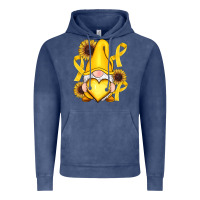 Vintage Denim Childhood Cancer gnome Vintage Hoodie - RanaPortraitStore