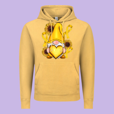 Childhood Cancer Gnome Vintage Hoodie Designed By Ranaportraitstore
