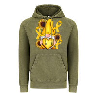 Vintage Olive Childhood Cancer gnome Vintage Hoodie - RanaPortraitStore