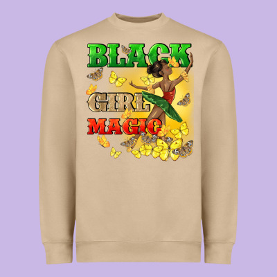 Black Girl Magic Heavyweight Sweatshirt Designed By Cowgirlartshop