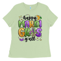 Matcha happy mardi gras y'all Ladies Tee - MaliasSmallBusiness