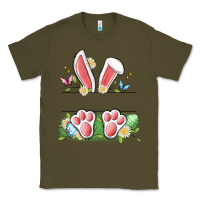 Army Green easter bunny name frame Classic Tee - Artiststas