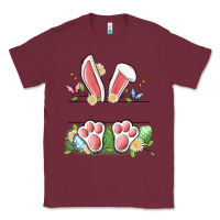 Burgundy easter bunny name frame Classic Tee - Artiststas