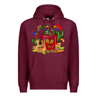 Burgundy Mexico Coffee Mug Premium Hoodie - FaDigitalArtStudio